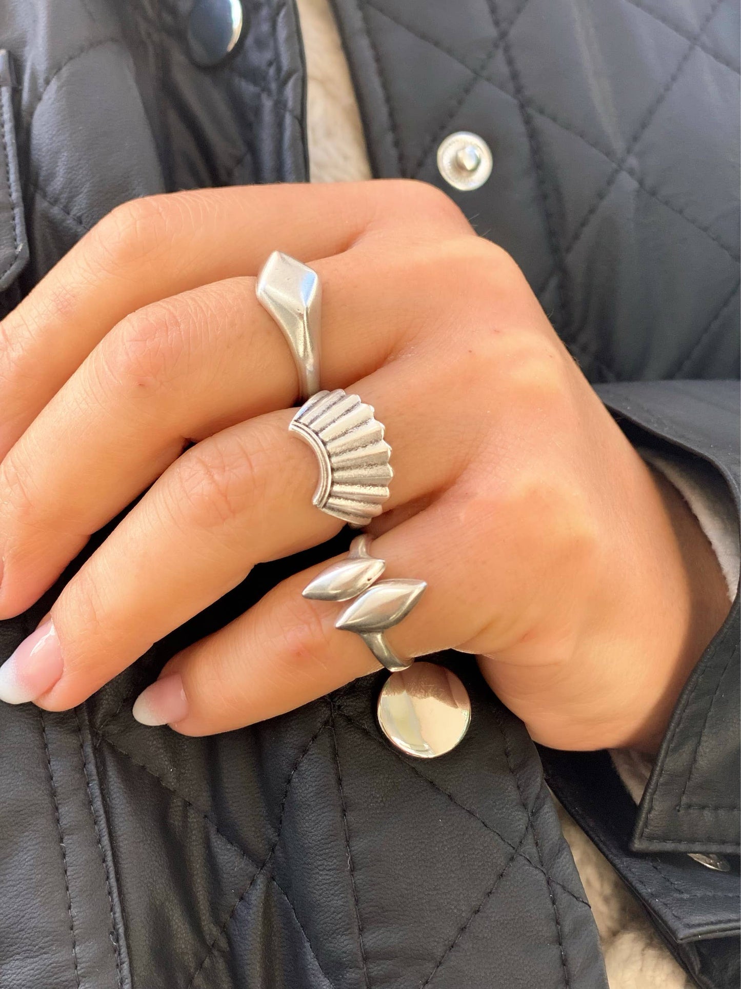 Bague double losange argent - Silver double rhombus ring - Christina Christi