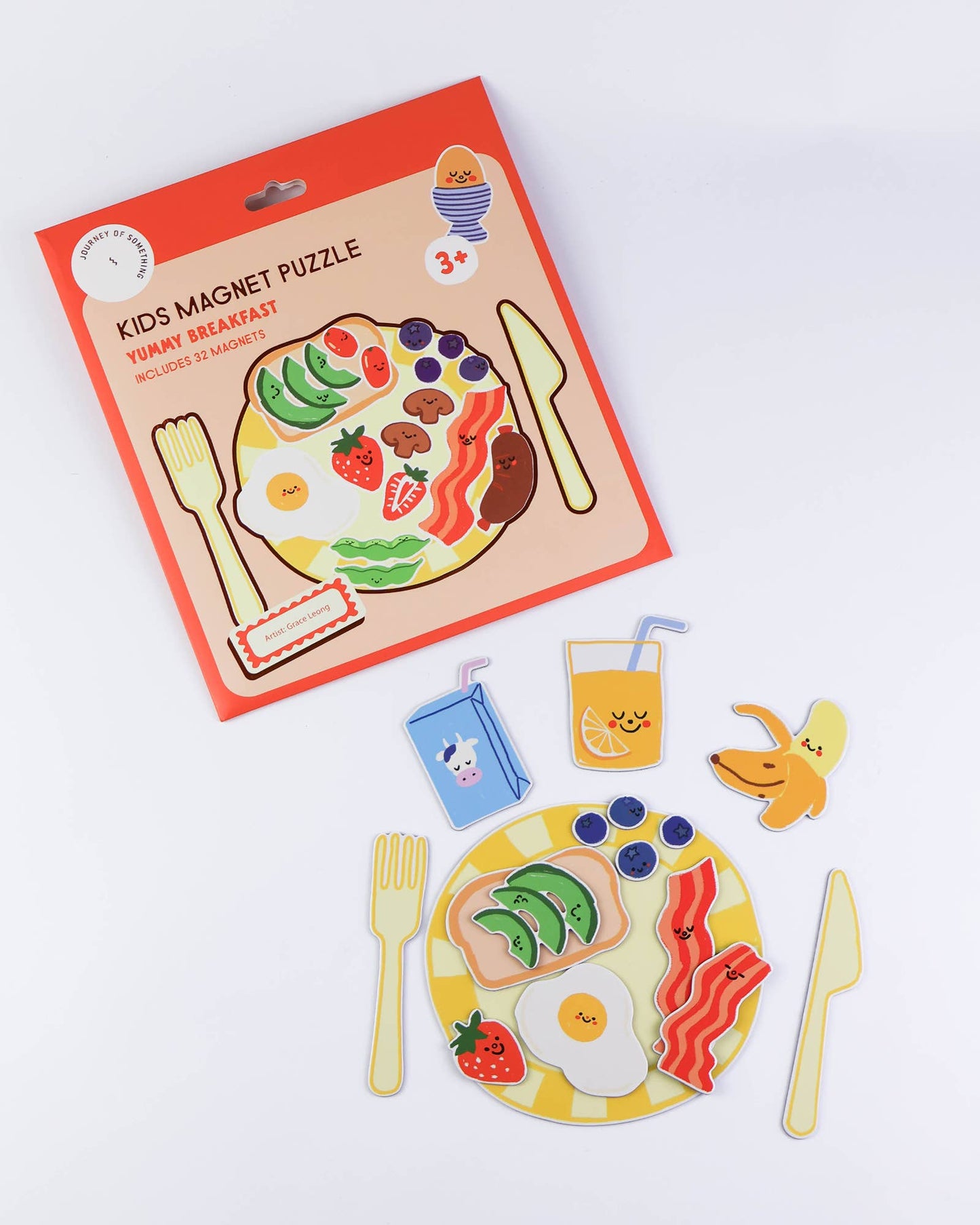 Casse-tête magnétique pour enfants ''Yummy Breakfast'' Kids Magnet Puzzle - Journey Of Something