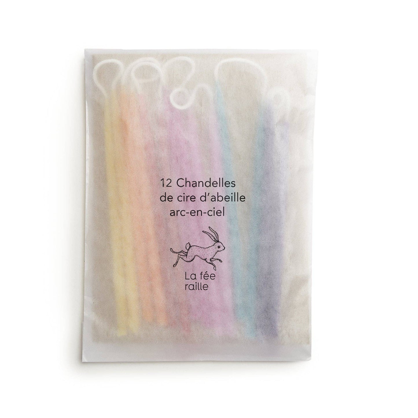 Chandelles de fête en cire d'abeille arc-en-ciel - La Fée Raille