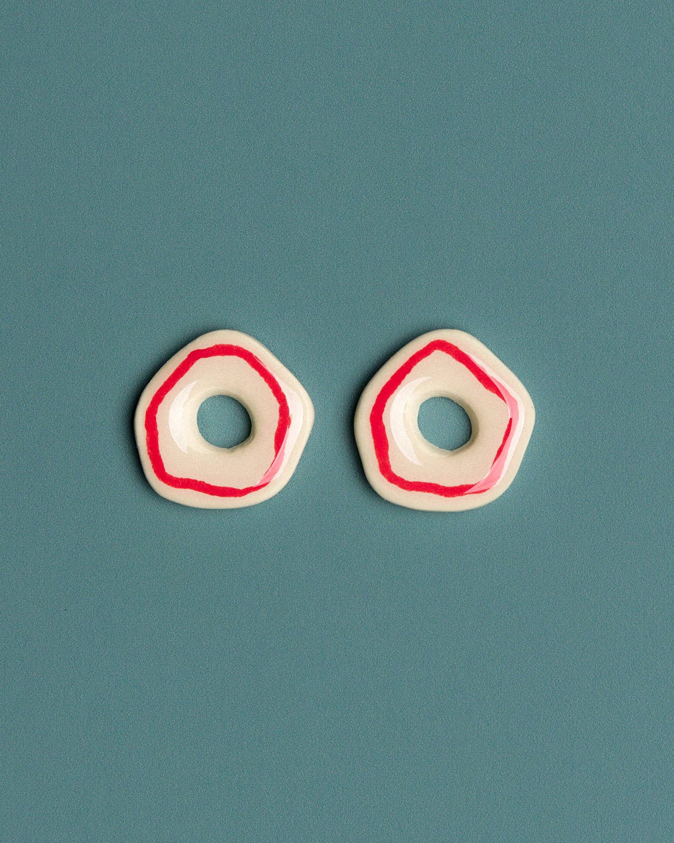 Boucles ''Red line donut'' earrings - Depeapa