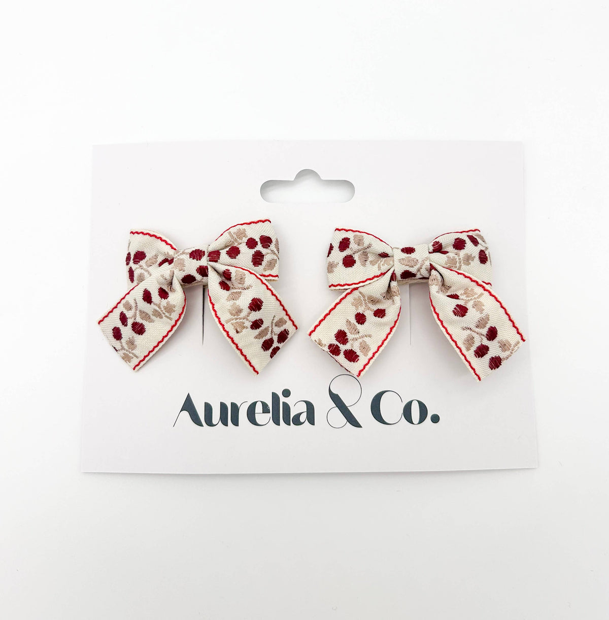 Barrette Enfant double noeud fleur - Aurelia & Co. Baby