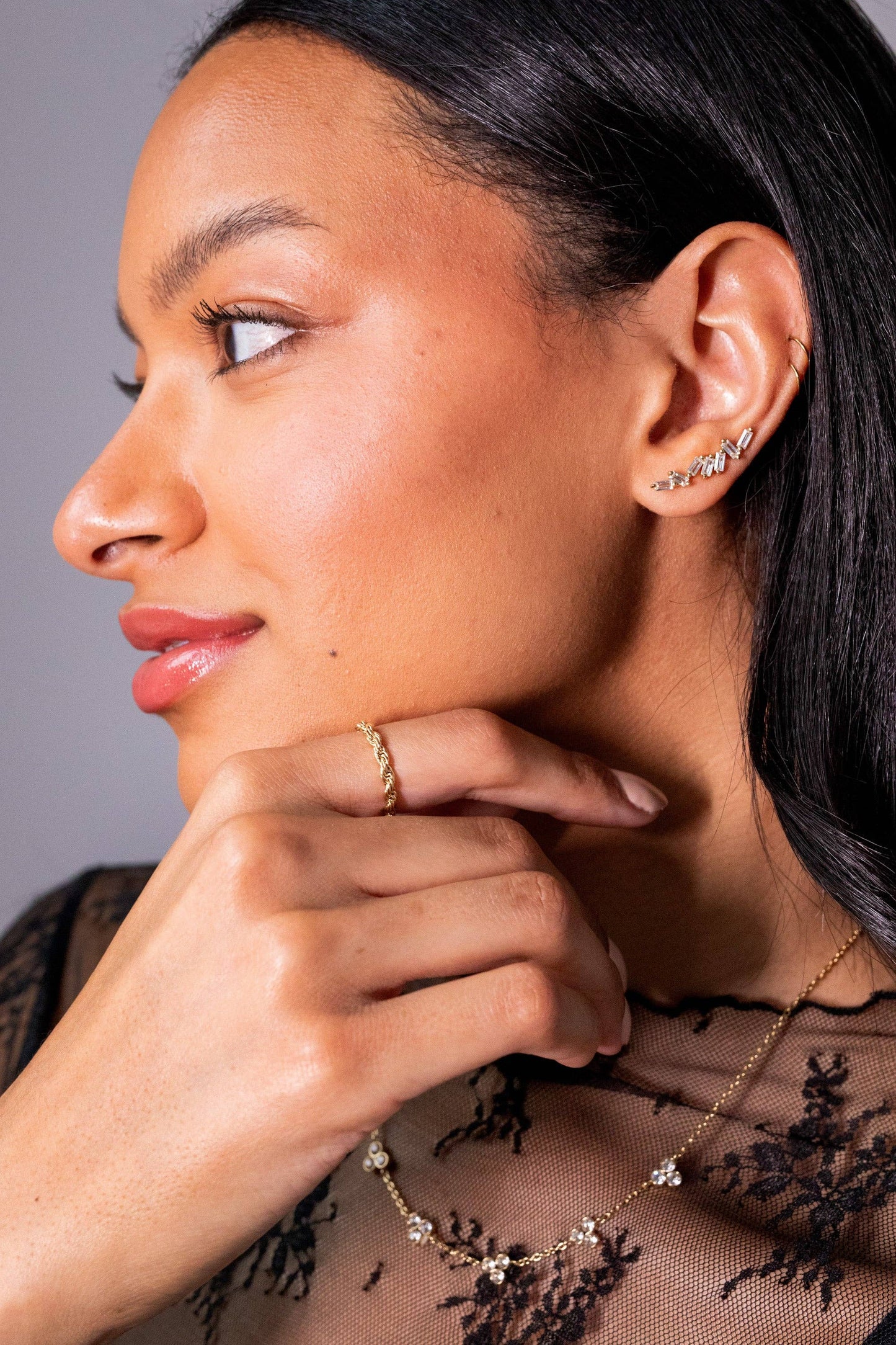 Boucles Montantes Baguette Cristal  - Alex and Ani