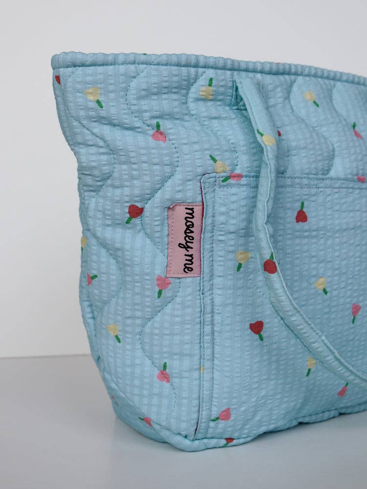 Sac Matelassé "Forget Me Not" Quilted Bag - Mosey Me