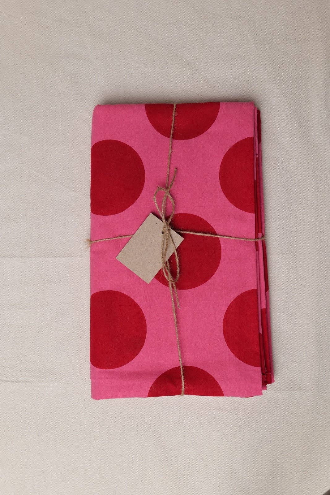 Nappe Pink and Red Spot Tablecloth - Twizzell