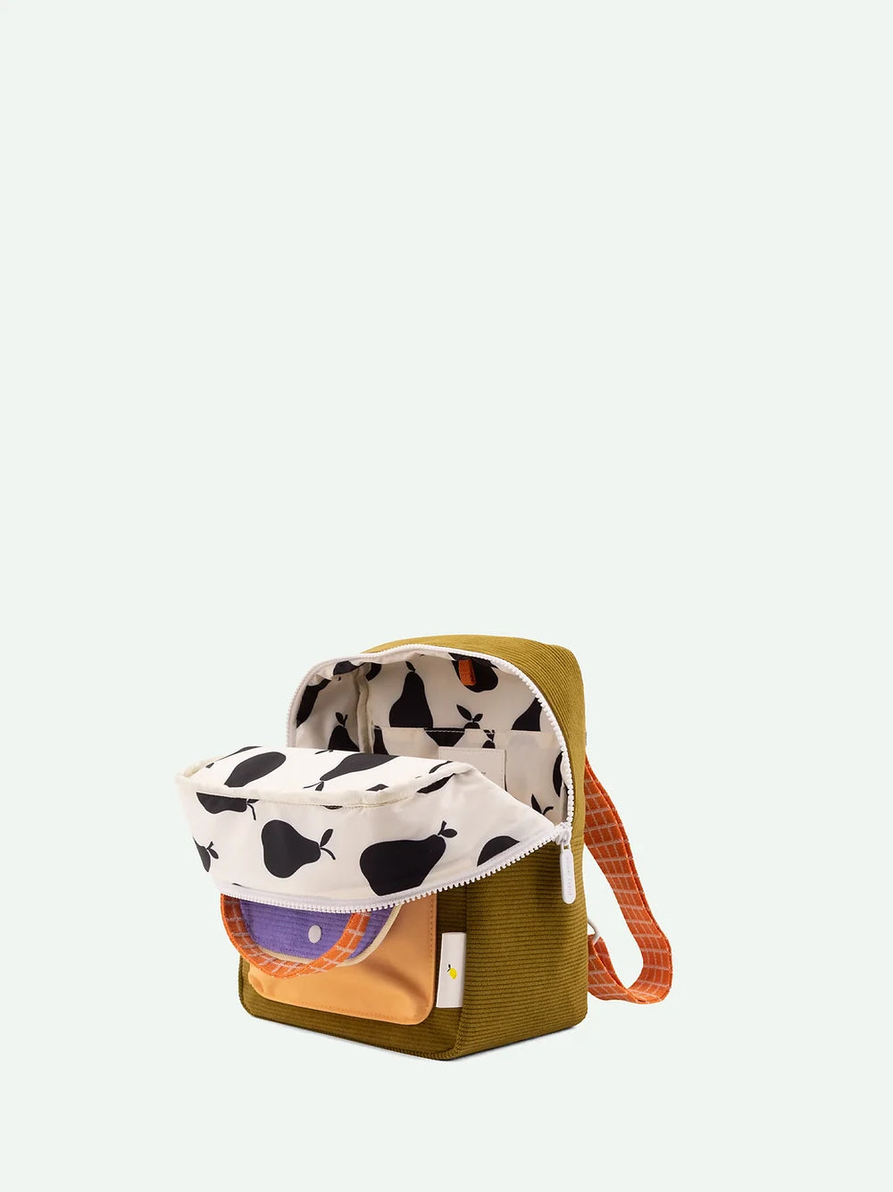 Small farmhouse corduroy-still lemon backpack