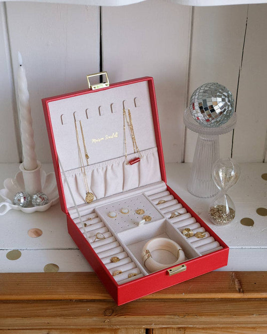 Boîte à bijoux en cuir ''Anne'' - Maison Scarlett