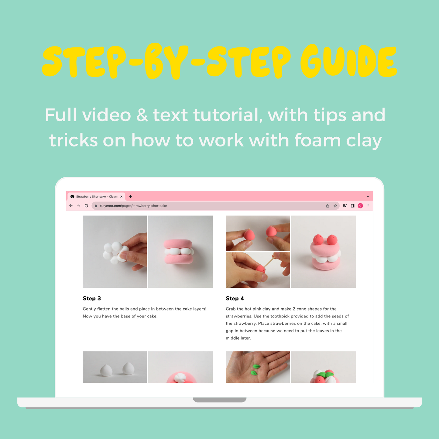 Kit diy argile auto durcissante -Cactus - Claymoo