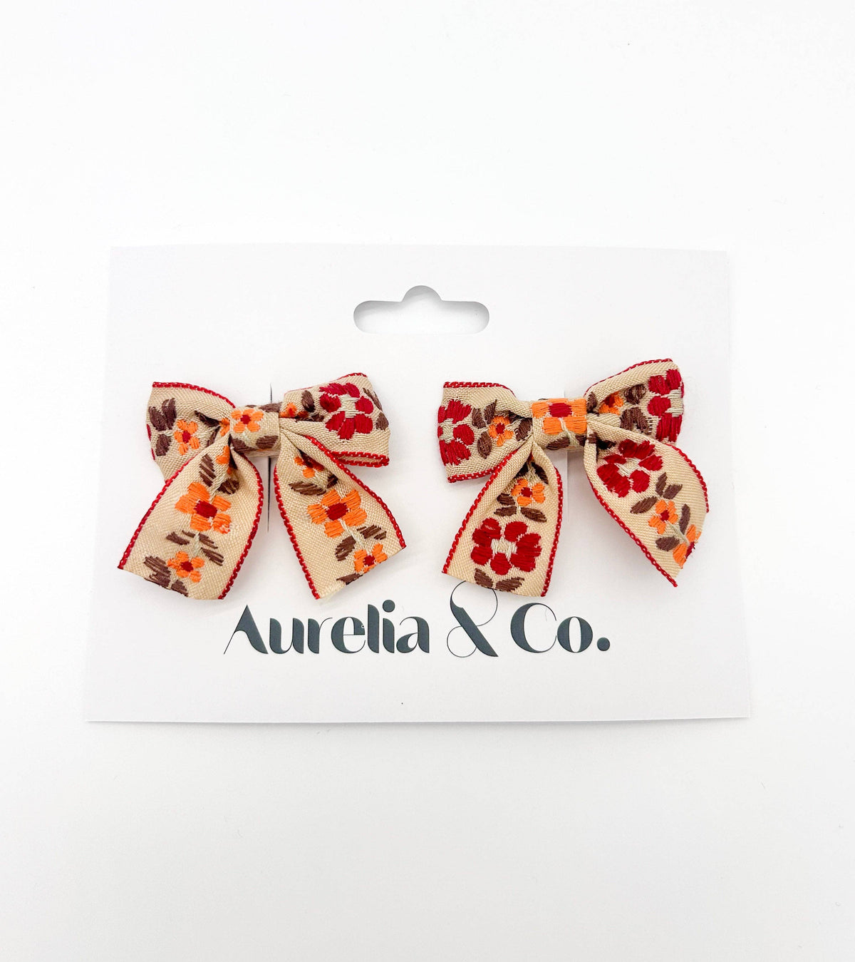 Barrette Enfant double noeud fleur - Aurelia & Co. Baby
