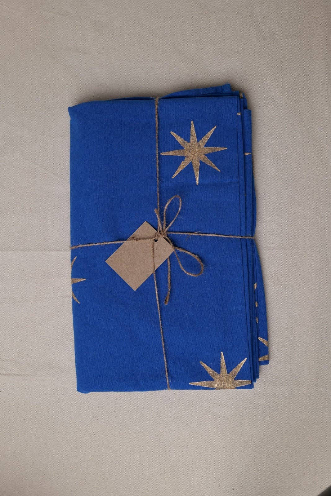 Nappe Blue and Gold Star Tablecloth -  - Twizzell