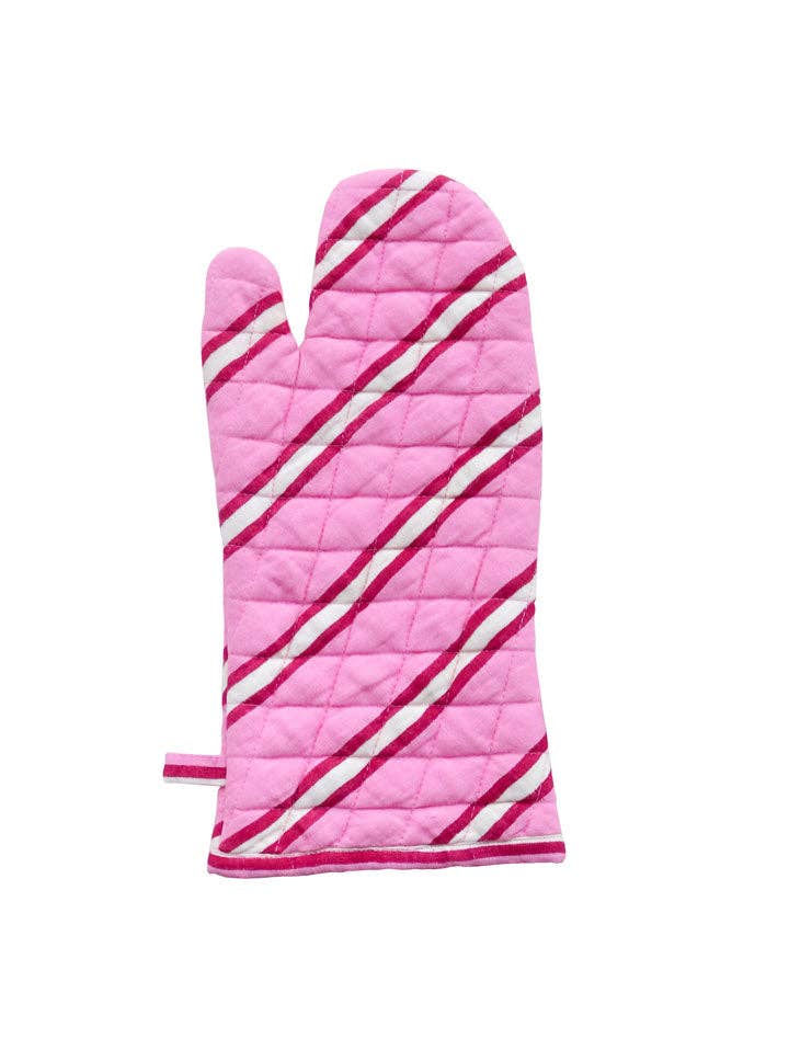 Mitaine de four ''Raspberry Stripe'' Oven Mitt - Mosey Me