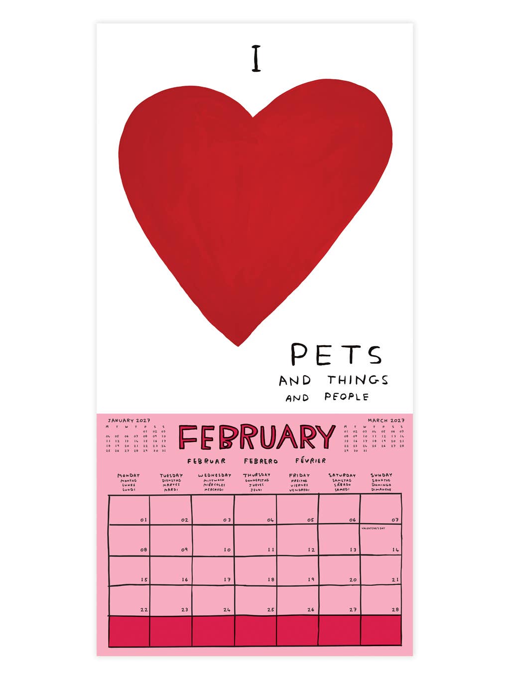 Calendrier 2027 - David Shrigley x Brainbox Candy