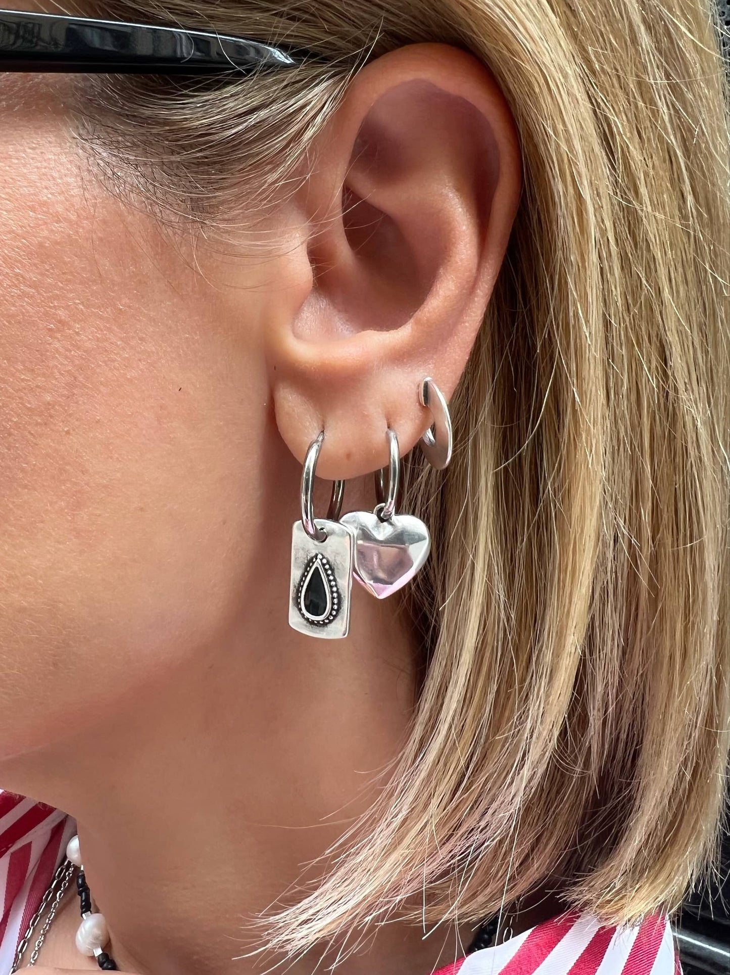 Boucles minimaliste argent - Silver Minimalist Earrings - Christina Christi