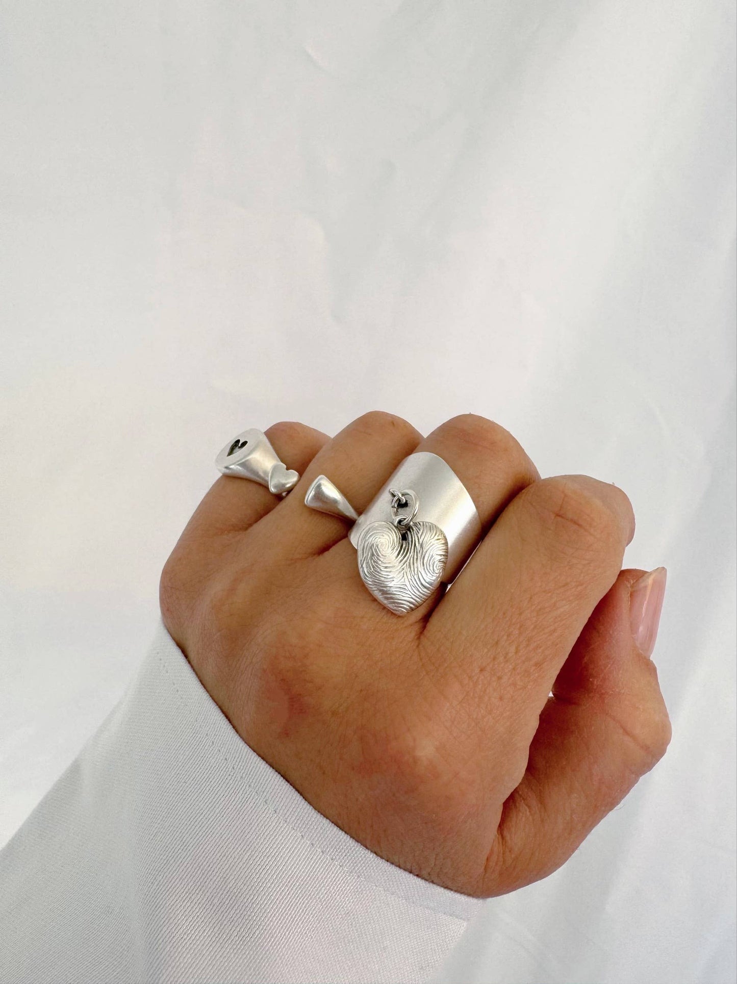 Bague coeur argent - Handmade Silver Heart Ring - Christina Christi