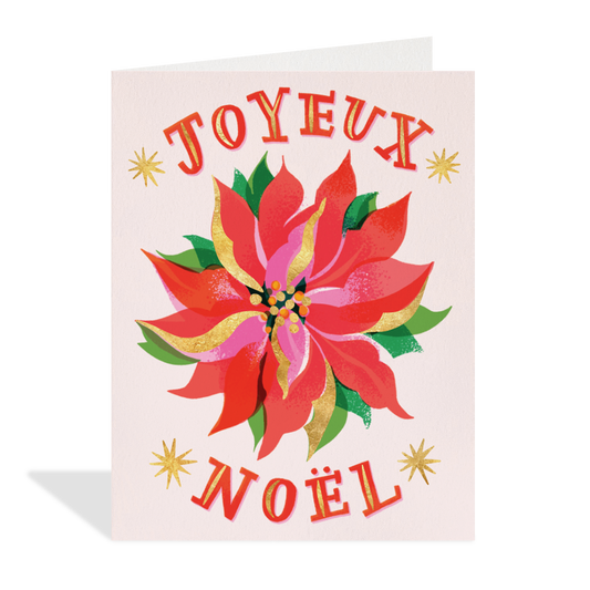 Carte de souhaits - Fleur de Noel - Halfpenny Postage