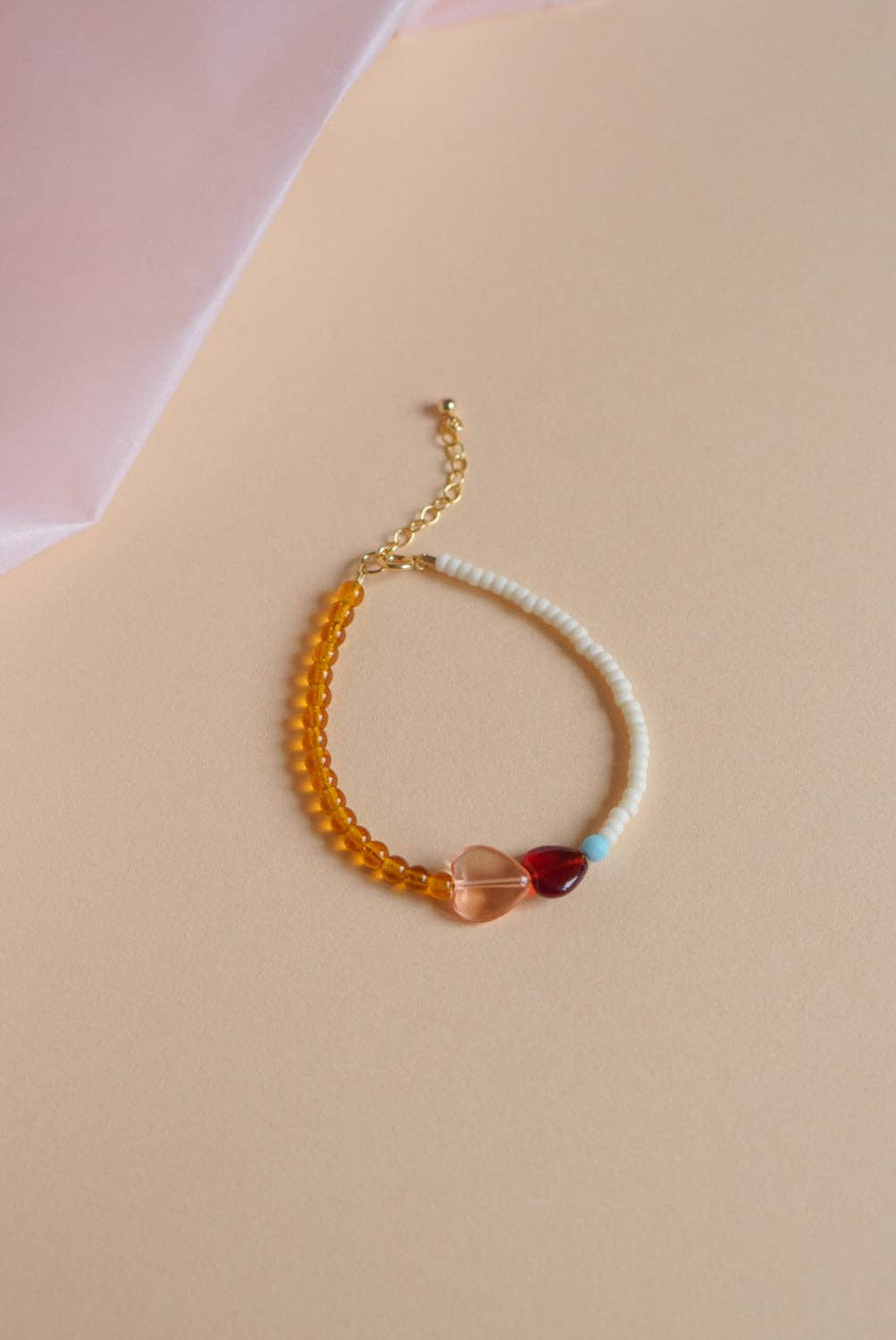 Bracelet Heartfelt rose et bourgogne - SAN SAN