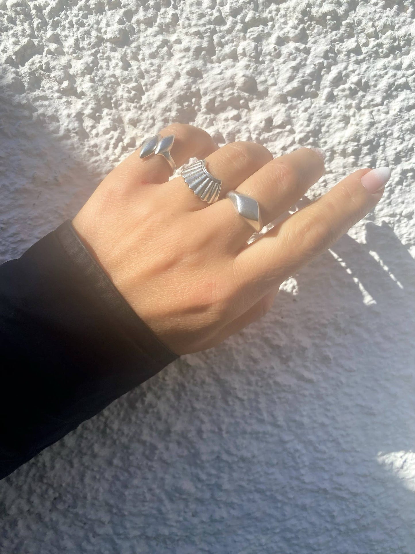 Bague double losange argent - Silver double rhombus ring - Christina Christi
