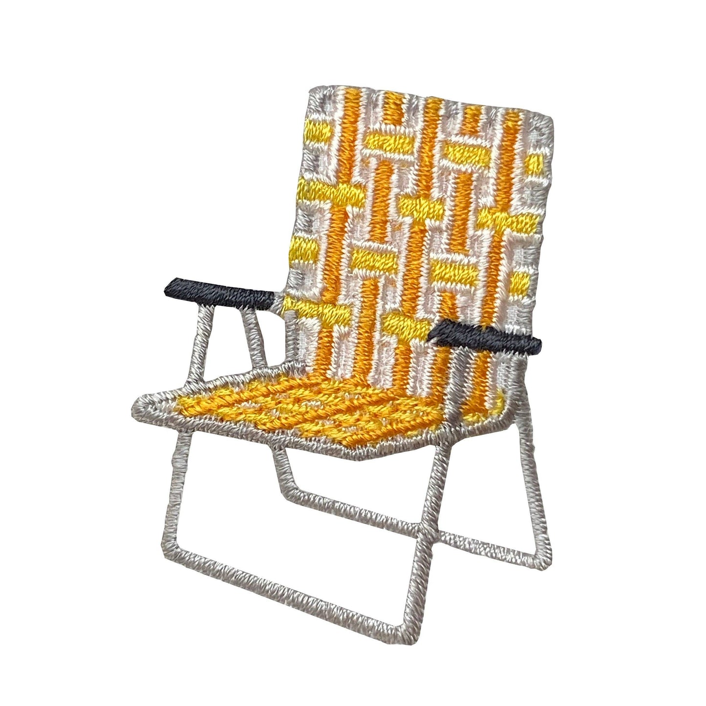 Patch thermocollant brodé ''Chaise jaune'' Embroidered Iron on Patch