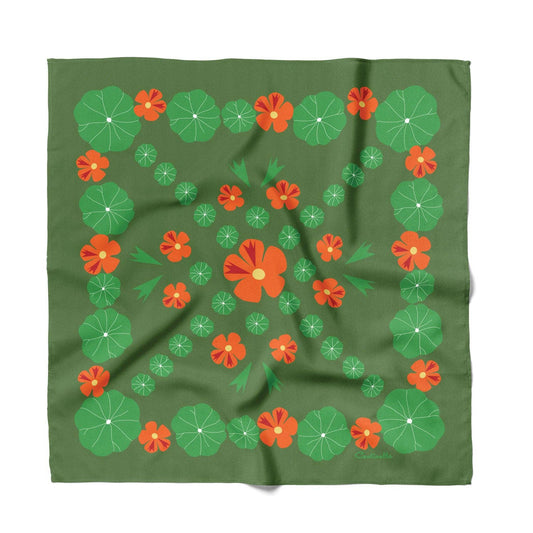 Foulard en coton 'NASTURTION GARDEN' cotton Silk Bandana - Centinelle