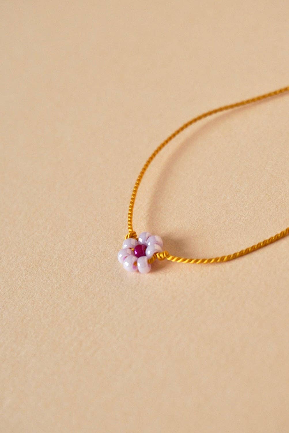 Bracelet Tiny Flower - lilac & sunflower yellow - SAN SAN
