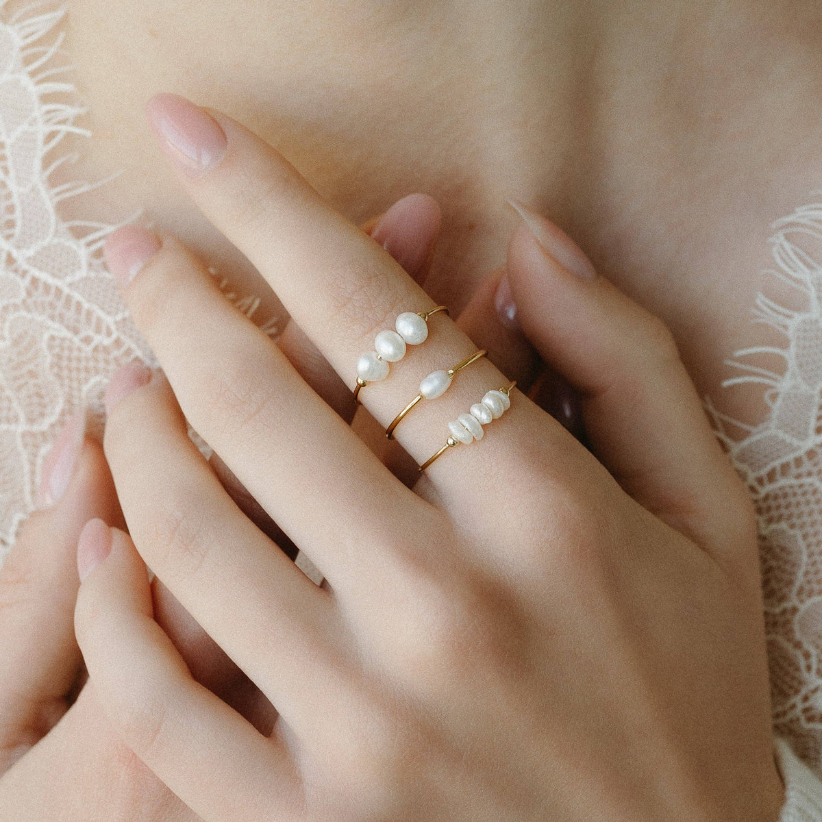 Bague Mini Perles Ring - PETITE GOLD