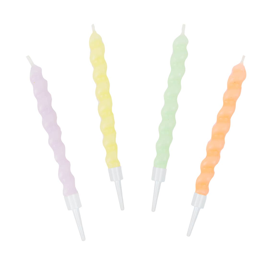 Bougies d'anniversaire torsadées pastel Twirl candles