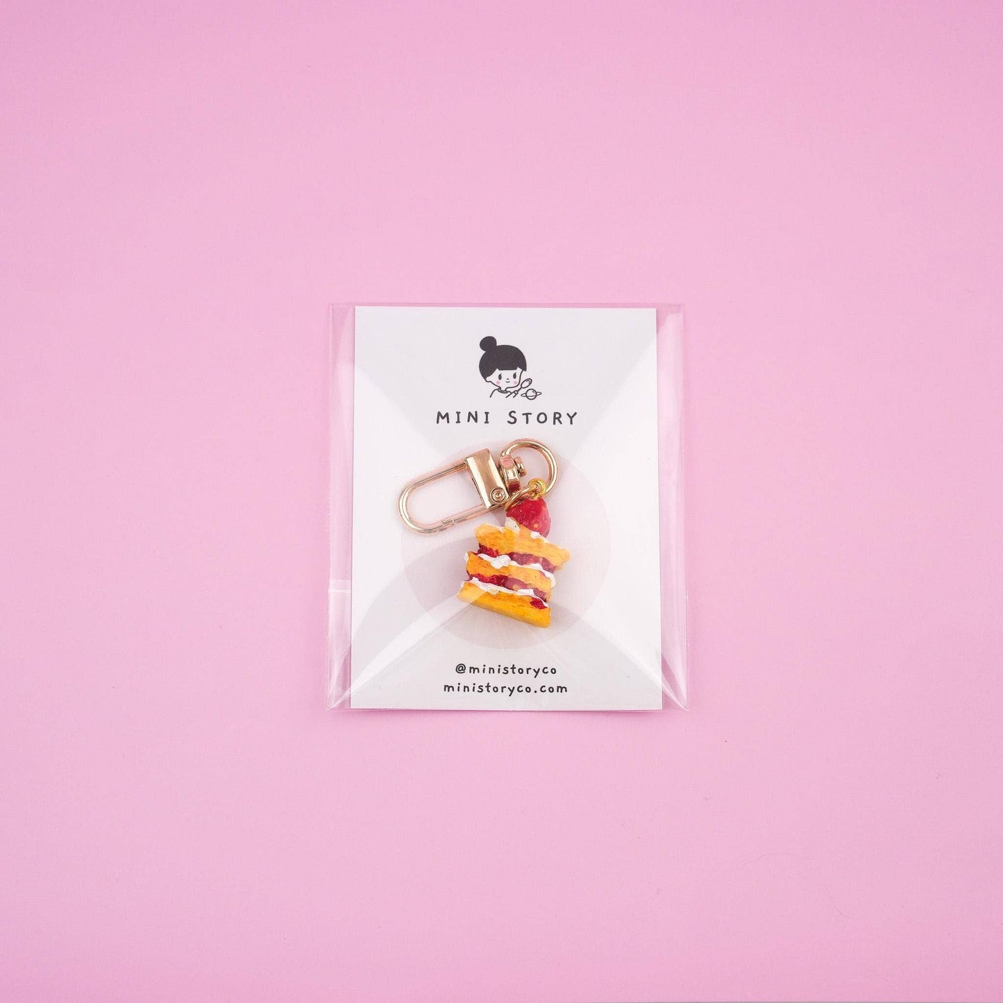 Porte clé STRAWBERRY CAKE Keychain - Mini Story Co