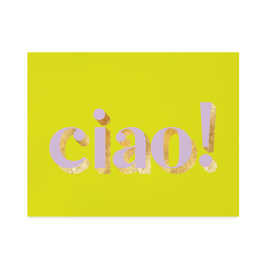 Carte de souhaits  - Retro Ciao- Halfpenny Postage