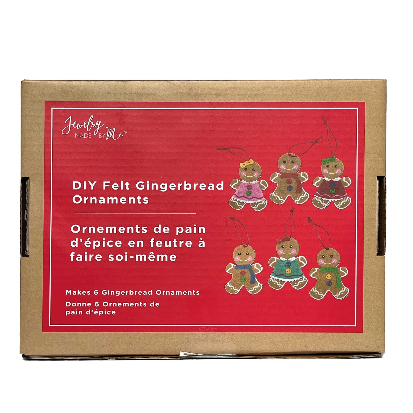 Ensemble DIY pour ornement pain d'épices - DIY Felt Gingerbread Ornament Kit - Jewelry Made by Me