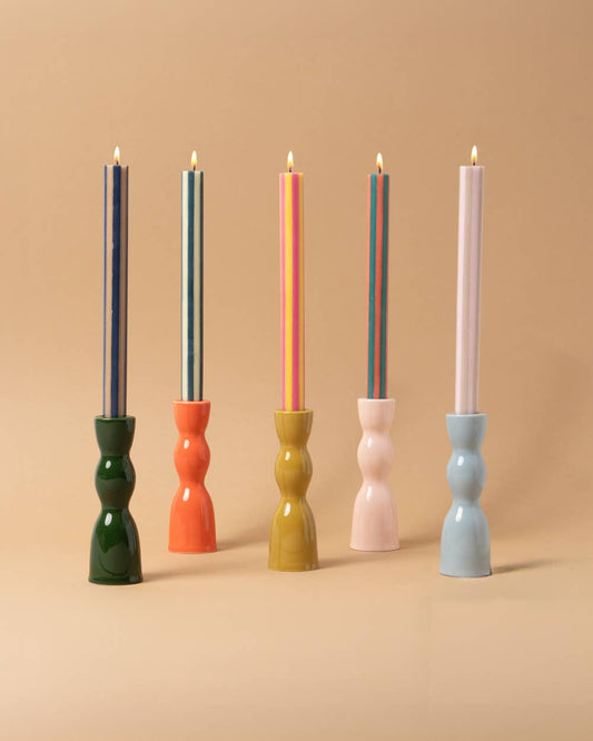 Paquet de 4 Bougies rayees - YOD & CO