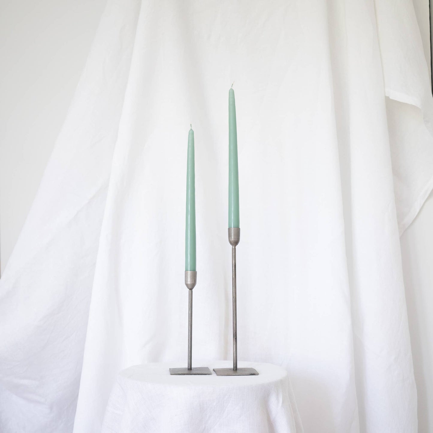 Paire de bougies longues Sage - Taper Candles Pair