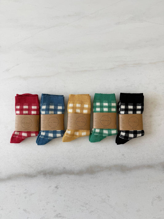 Chaussettes vichy - Colour Gingham Socks - Billy Bamboo