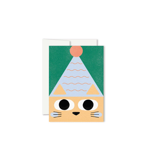 CAT — Mini Carte de souhait - Miniature Greeting Card - Paperole