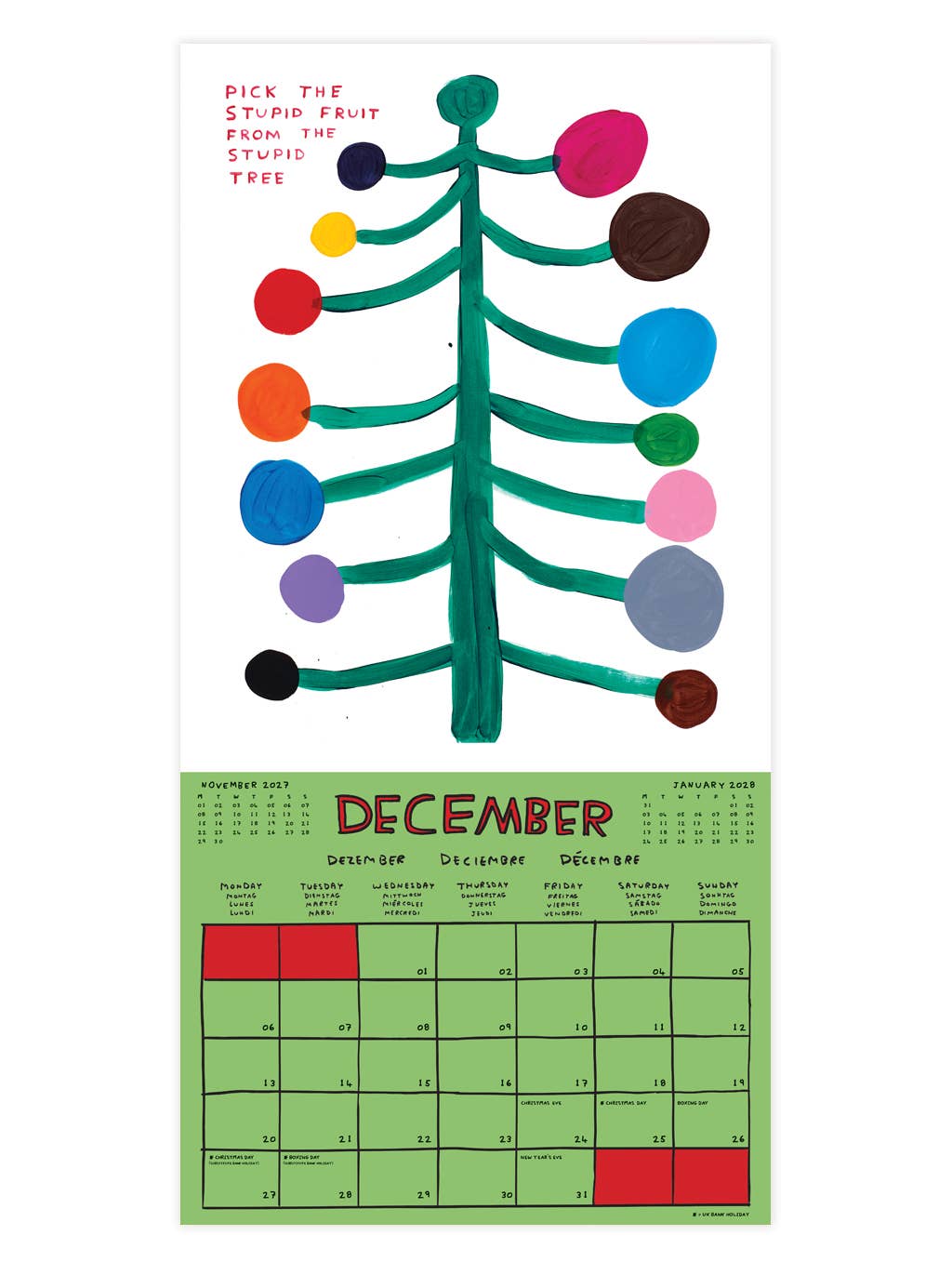 Calendrier 2027 - David Shrigley x Brainbox Candy
