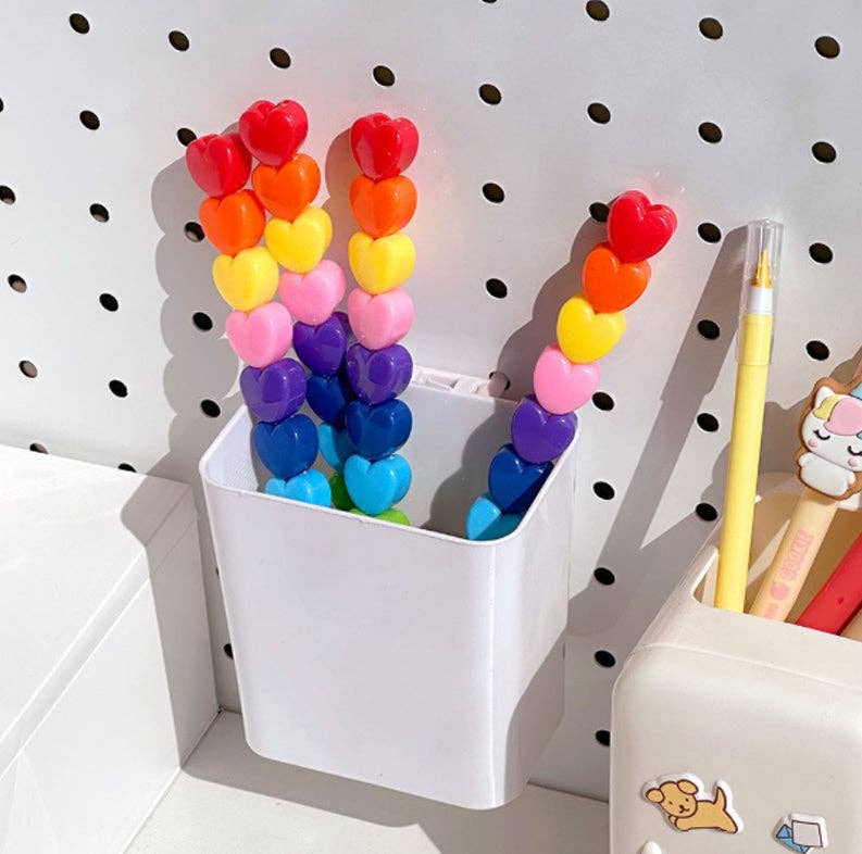 Crayon empilable ''Rainbow Heart'' Stackable Crayon - K-Wonderland