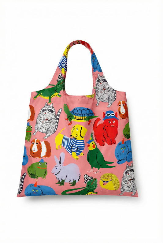 Sac réutilisable ''Cool Critters Art Sack® by Kristina Micotti'' Eco-friendly reusable bag - Yellow Owl Workshop