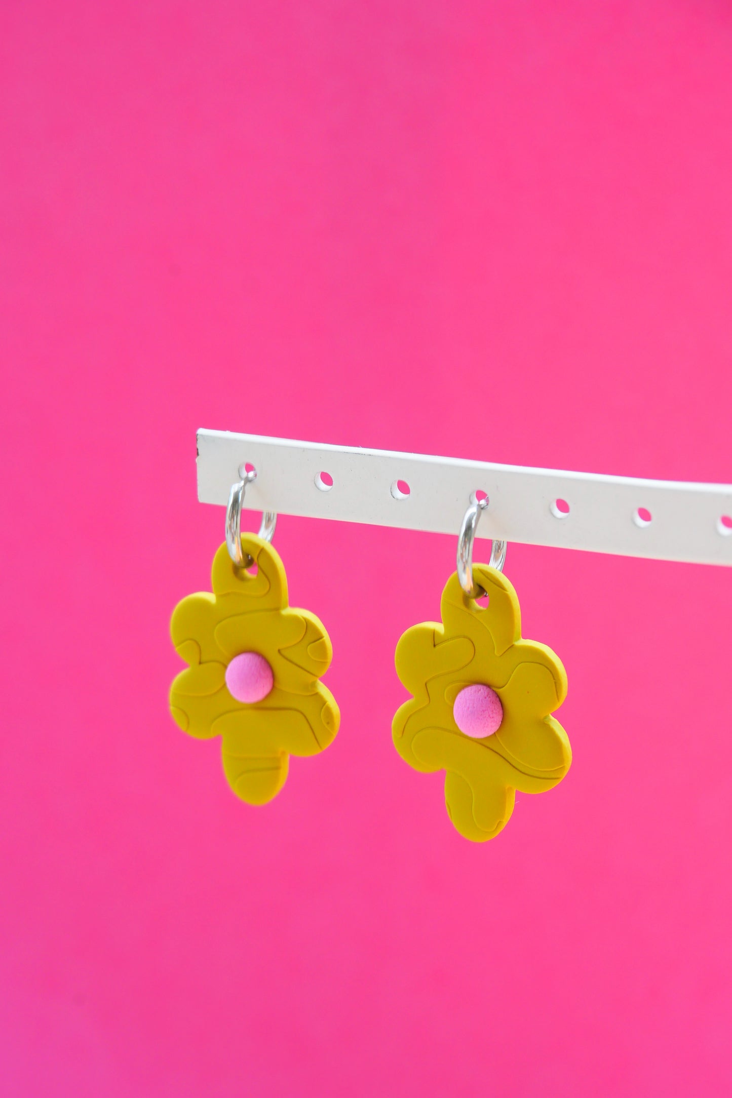 Boucles Fleurs vertes D18 - Collection Cléo - Crocodile agile