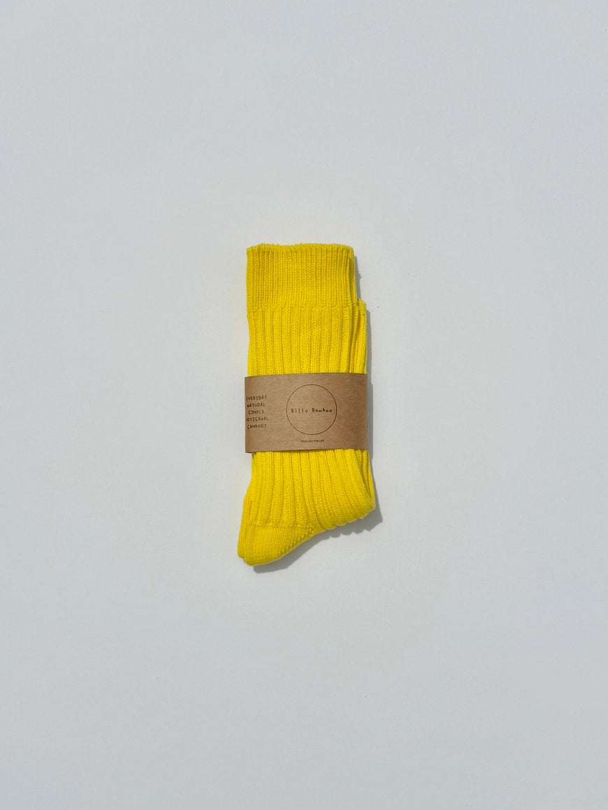 Chaussettes hautes en coton côtelé - Ribbed Cotton High Socks - Billy Bamboo