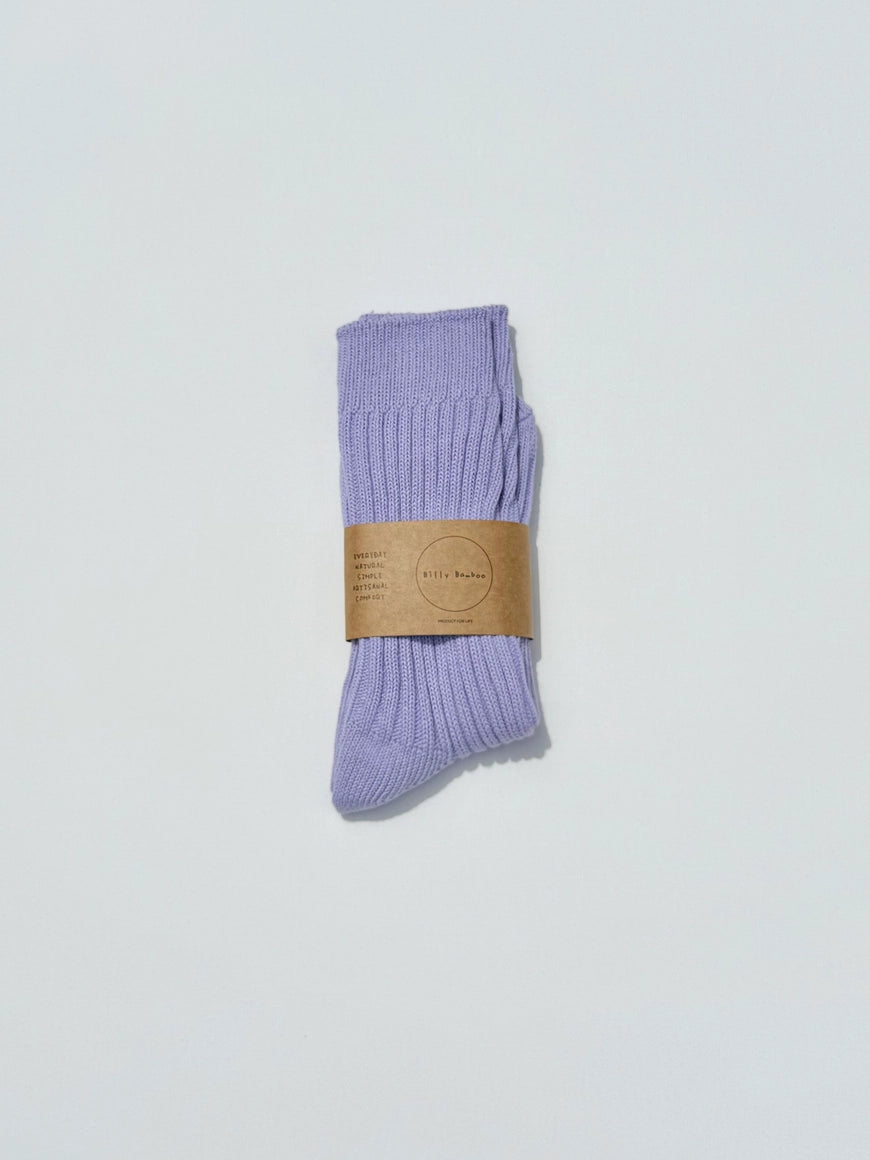Chaussettes hautes en coton côtelé - Ribbed Cotton High Socks - Billy Bamboo