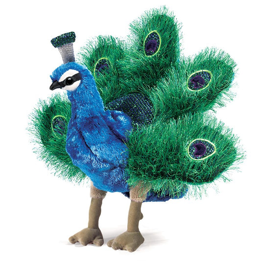 Marionnette small peacock (petit paon) - Folkmanis