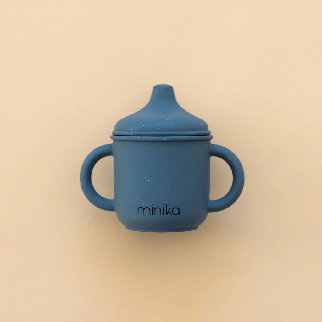 Minika silicone spout glass sippy cup