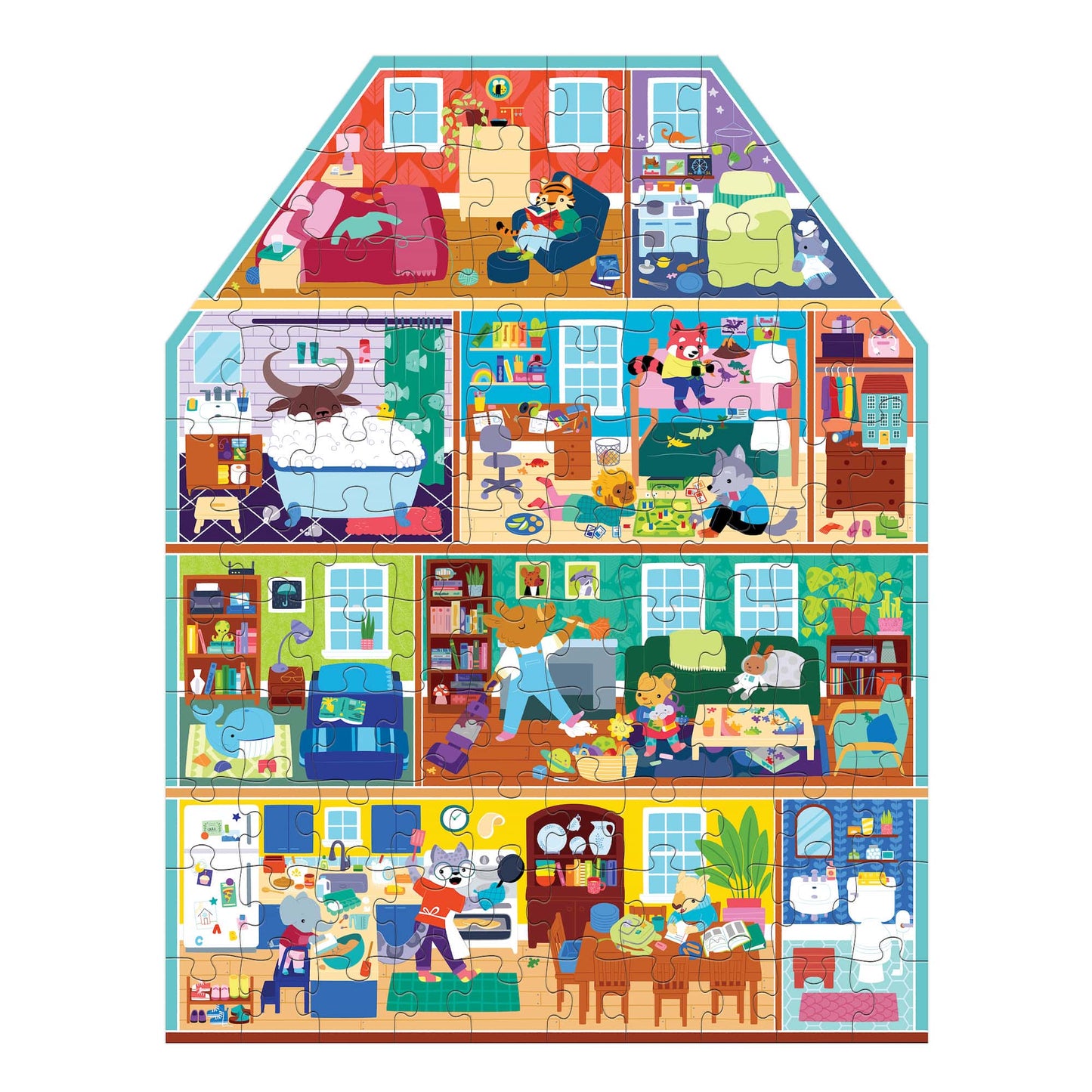 Casse-tête 100 Pièces en forme de maison "My House, My Home"  100 pcs puzzle - Mudpuppy