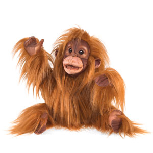 Marionnette bebe Baby Orangutan - orang outang Folkmanis