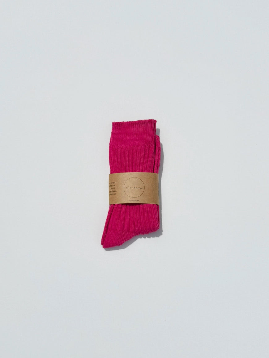 Chaussettes hautes en coton côtelé - Ribbed Cotton High Socks - Billy Bamboo