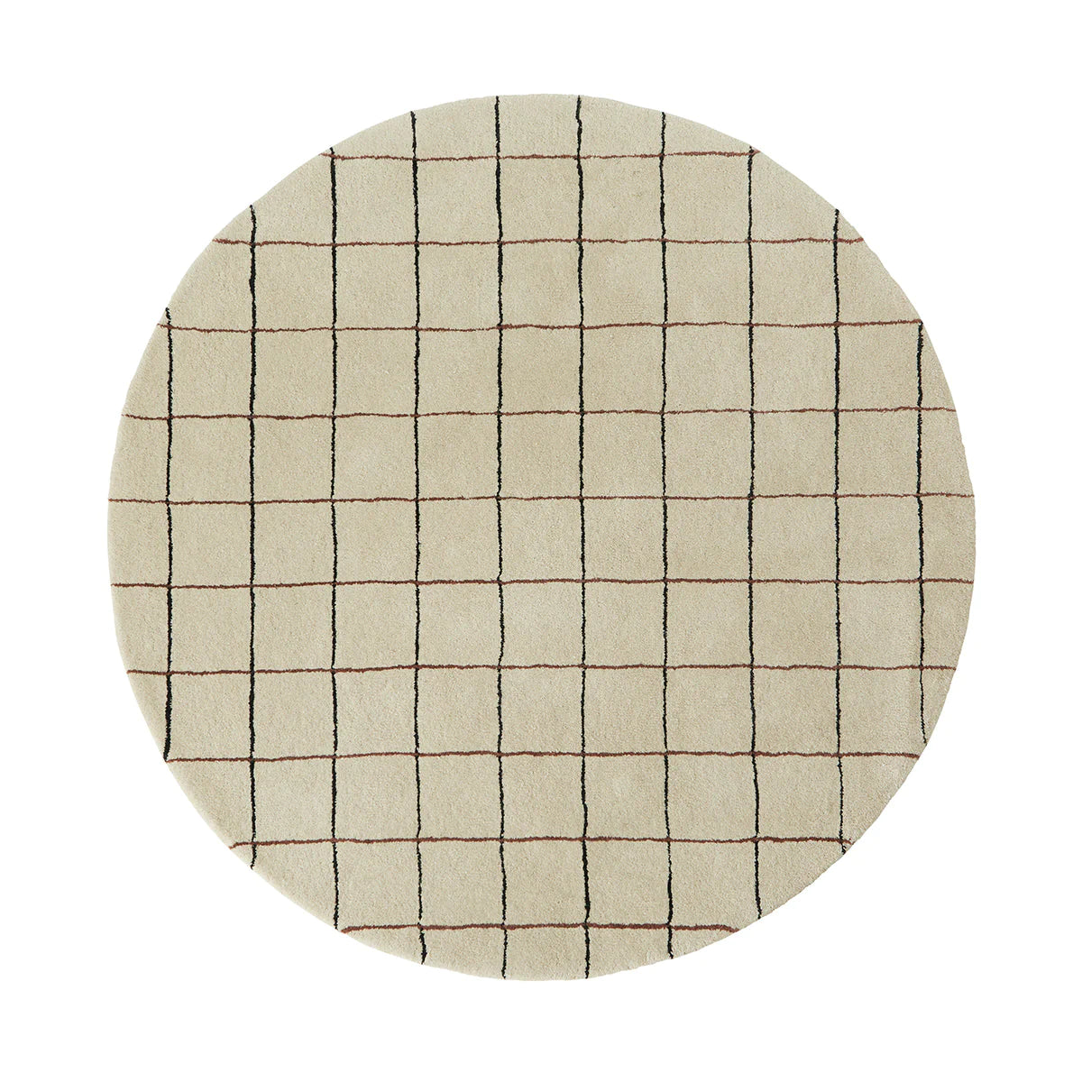OYOY round and grid carpet