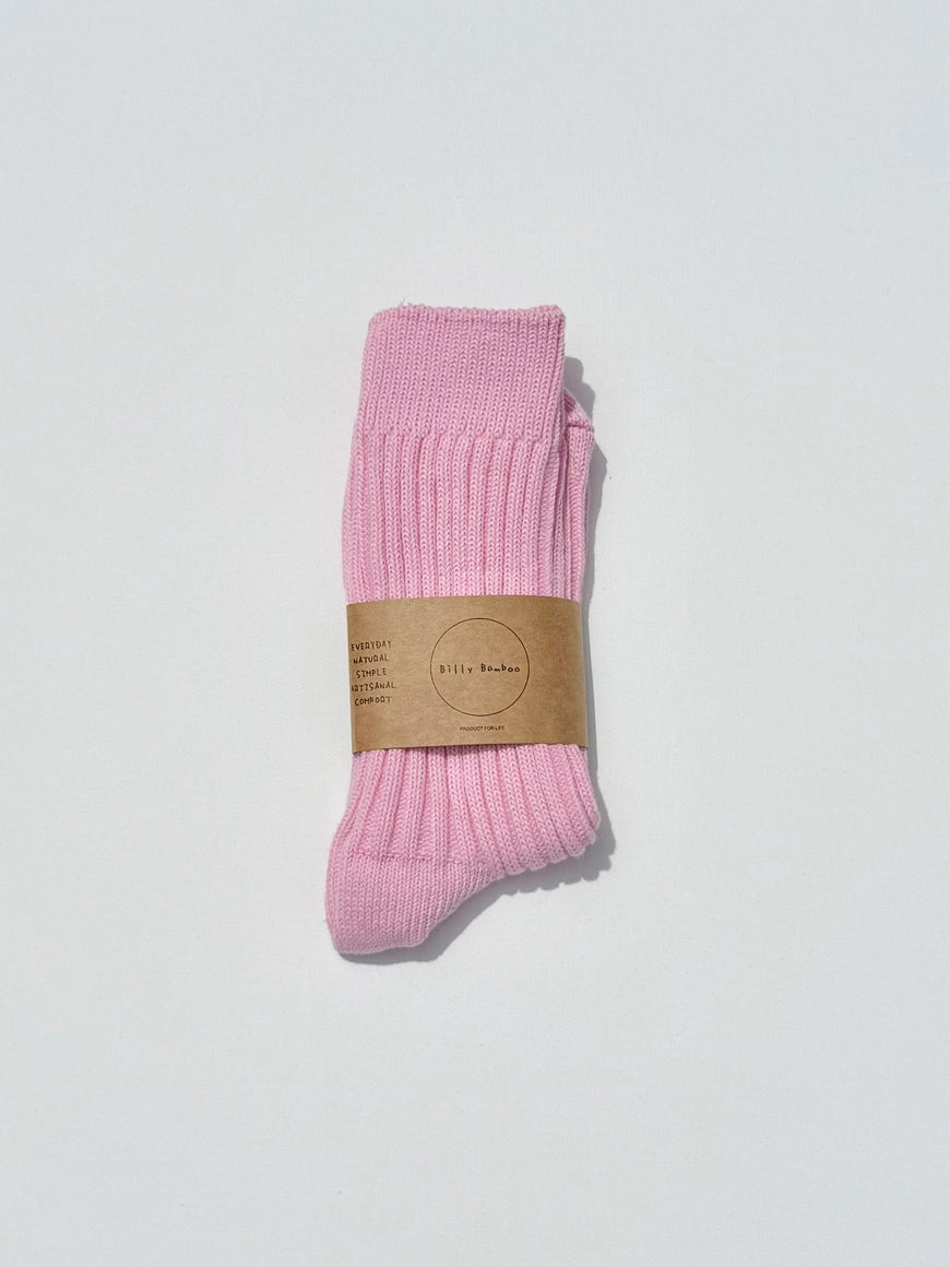 Chaussettes hautes en coton côtelé - Ribbed Cotton High Socks - Billy Bamboo