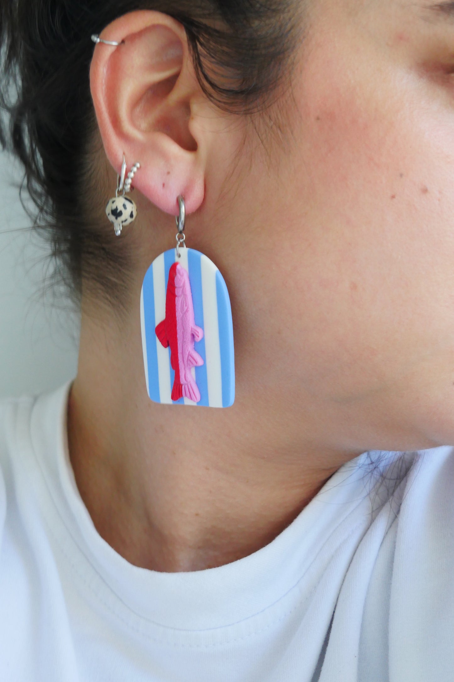 Boucles Poissons D19 - Collection Cléo - Crocodile agile