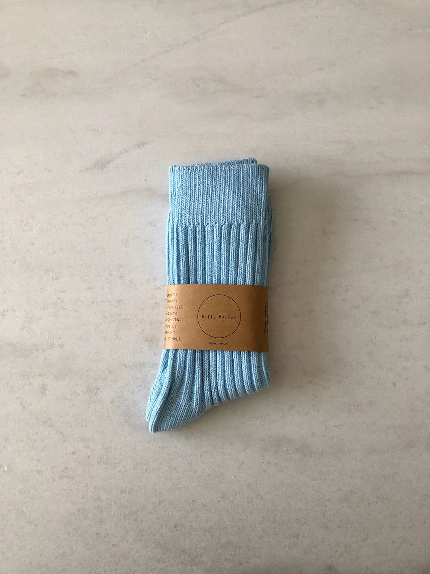 Chaussettes hautes en coton côtelé - Ribbed Cotton High Socks - Billy Bamboo
