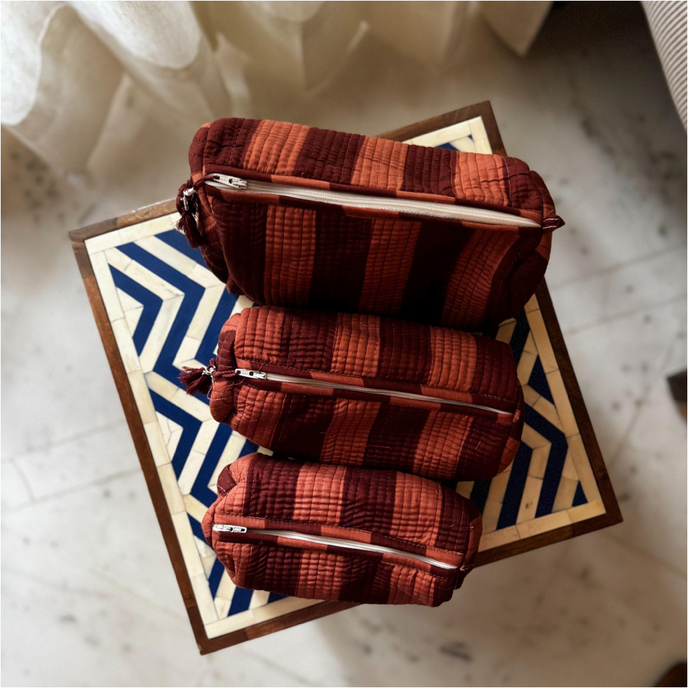 Trio de trousses  – Giselle in pink