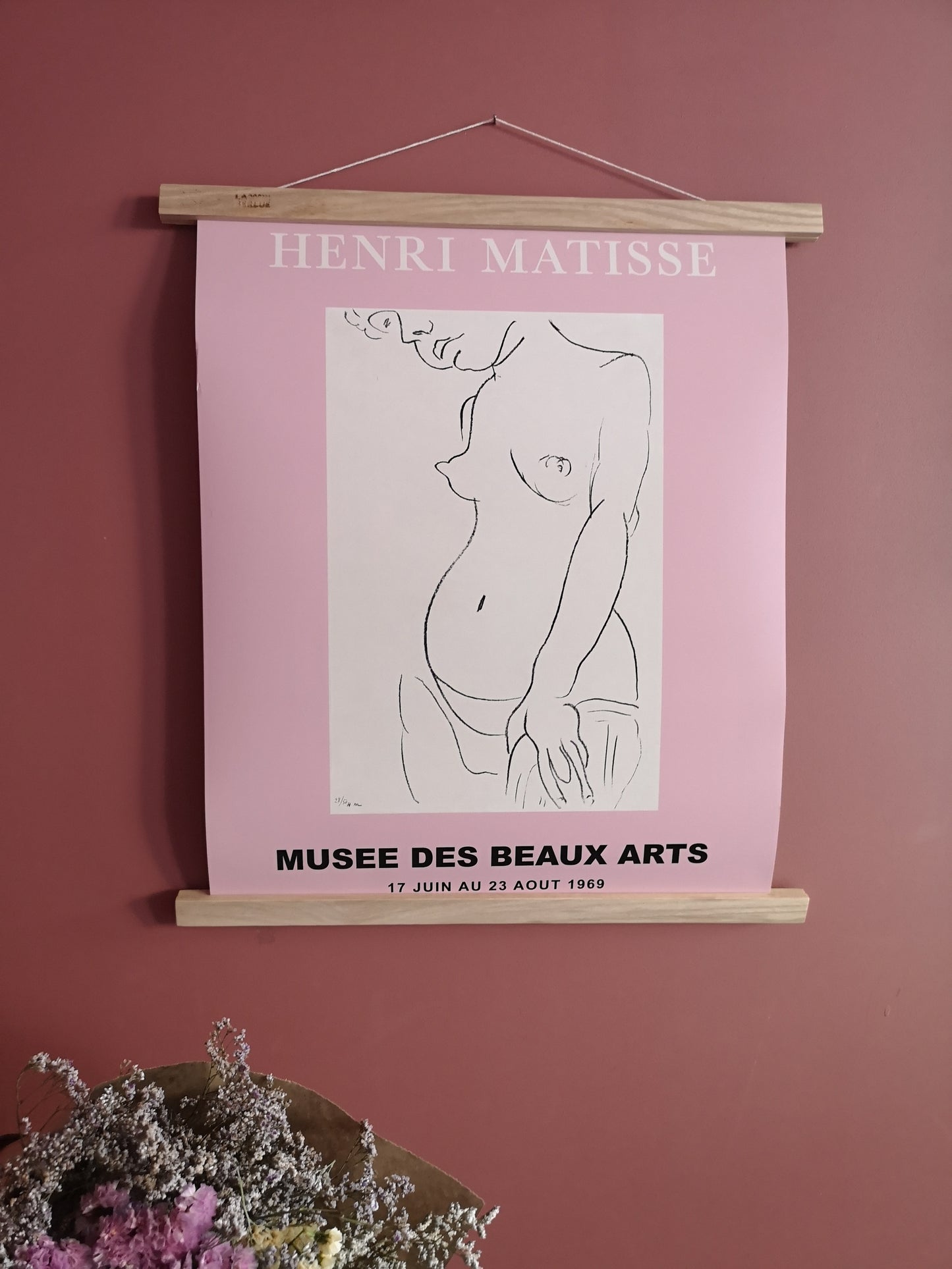 Illustration Matisse rose - The Printable Concept