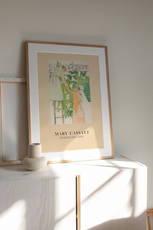 Illustration TPC encadrée - Gathering Fruits Mary Cassatt